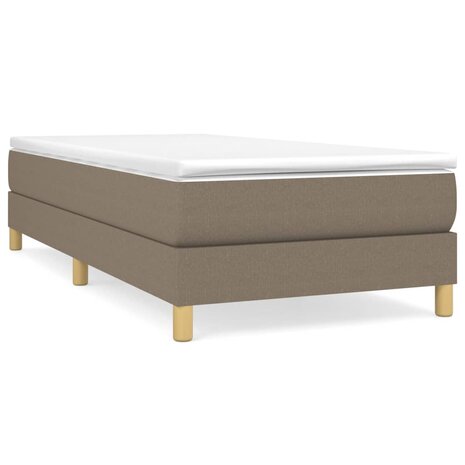 Bedframe zonder matras 100x200 cm stof taupe 2