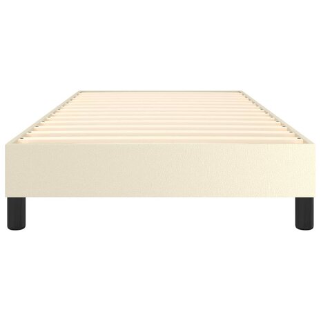Bedframe kunstleer crèmekleurig 100x200 cm 5