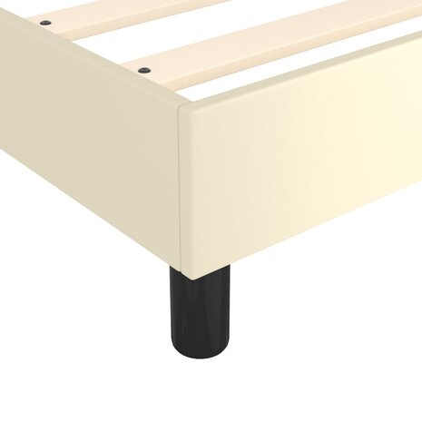 Bedframe kunstleer crèmekleurig 100x200 cm 7
