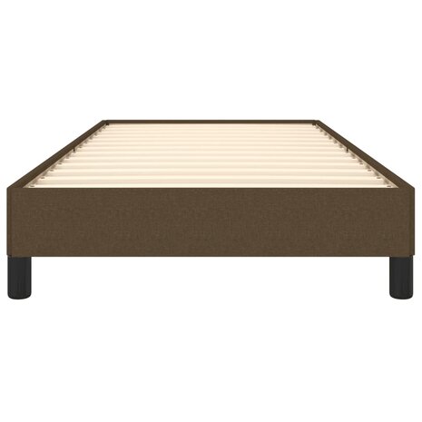 Bedframe zonder matras 100x200 cm stof donkerbruin 5