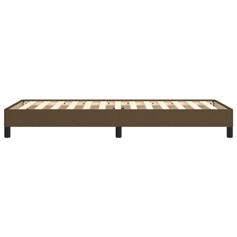 Bedframe zonder matras 100x200 cm stof donkerbruin 6