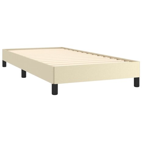 Bedframe kunstleer crèmekleurig 100x200 cm 4