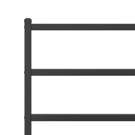Bedframe met hoofdbord metaal zwart 100x190 cm 8