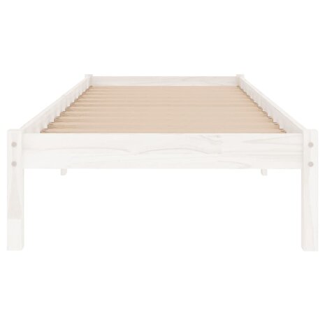 Bedframe massief hout wit 90x190 cm 4