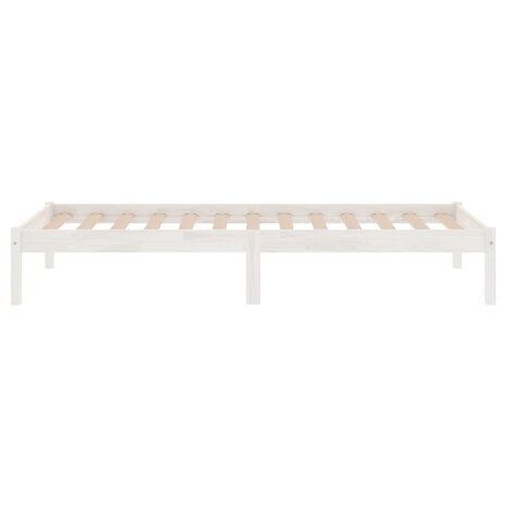 Bedframe massief hout wit 90x190 cm 5