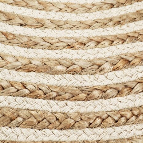 Poef handgemaakt 45x30 cm jute 3