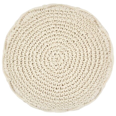Poef macramé handgemaakt 45x30 cm katoen 2