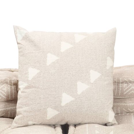 Poef tweezits modulair stof beige 6