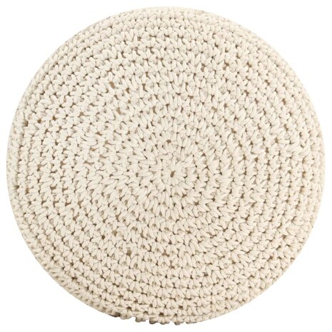 Poef macramé handgemaakt 45x30 cm katoen 2