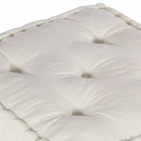 Poef modulair 70x70x36 crèmekleurig stof 5