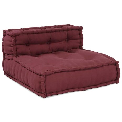 Poef modulair kastanjebruin 70x70x54 stof 4
