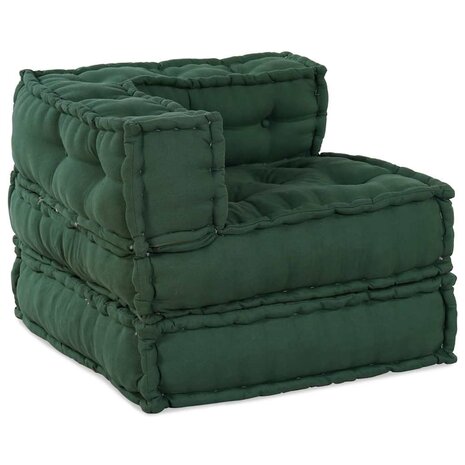 Poef modulair 70x70x54 stof groen 3