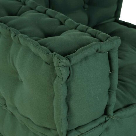 Poef modulair 70x70x54 stof groen 9