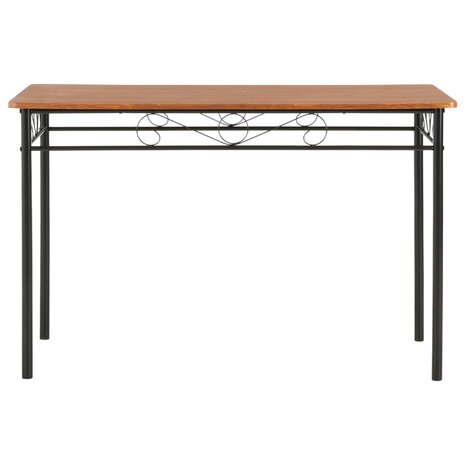 5-delige Eethoek MDF en staal bruin 5
