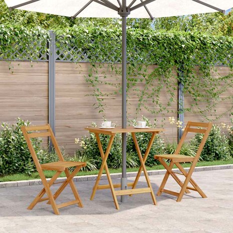 Tuintafel inklapbaar 60x60x75 cm massief acaciahout 1