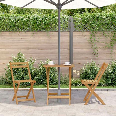 Tuintafel inklapbaar 60x60x75 cm massief acaciahout 3