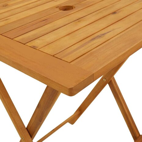Tuintafel inklapbaar 60x60x75 cm massief acaciahout 8