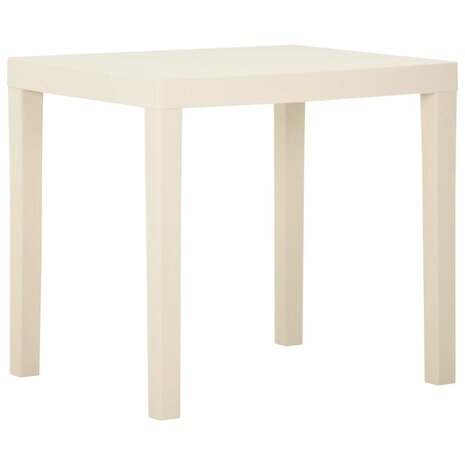 Tuintafel 79x65x72 cm kunststof wit 1