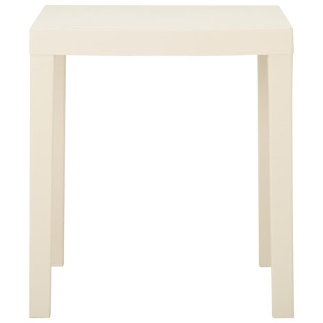 Tuintafel 79x65x72 cm kunststof wit 2