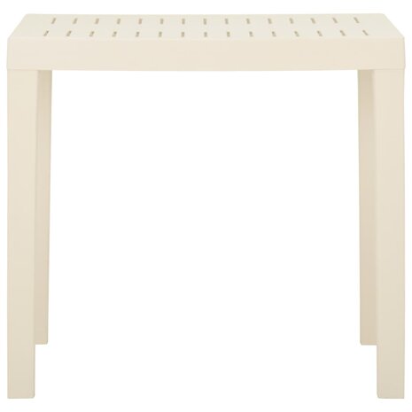 Tuintafel 79x65x72 cm kunststof wit 3