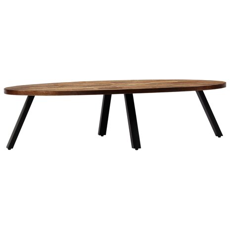 Salontafel ovaal 120x60x30 cm massief gerecycled teakhout 3