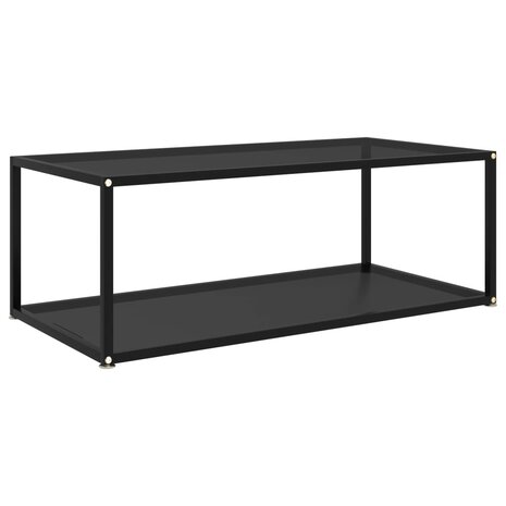 Salontafel 100x50x35 cm gehard glas zwart 1