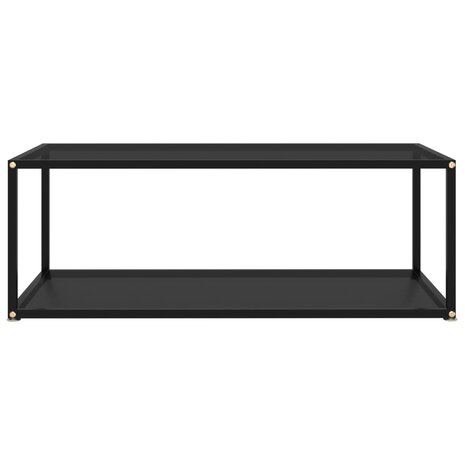 Salontafel 100x50x35 cm gehard glas zwart 2