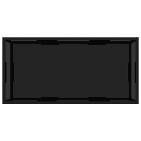 Salontafel 100x50x35 cm gehard glas zwart 3