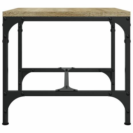 Salontafel 50x50x35 cm bewerkt hout sonoma eikenkleurig 5