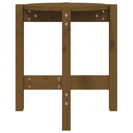 Salontafel Ø 42,5x45 cm massief grenenhout honingbruin 5
