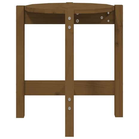 Salontafel Ø 42,5x45 cm massief grenenhout honingbruin 6