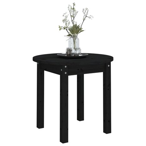 Salontafel Ø 45x40 cm massief grenenhout zwart 4
