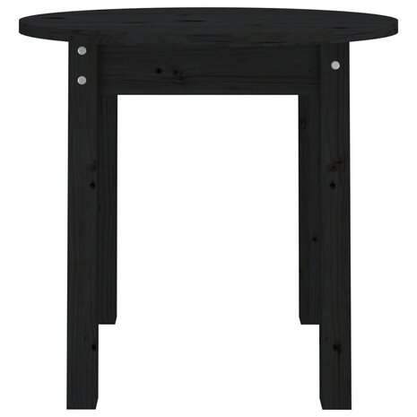 Salontafel Ø 45x40 cm massief grenenhout zwart 5