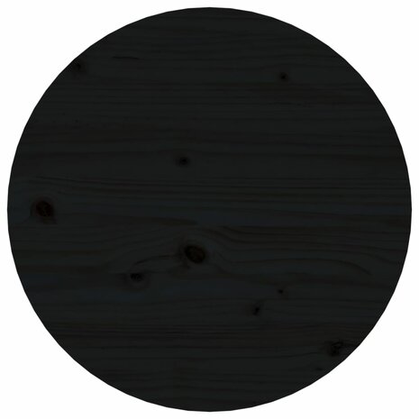 Salontafel Ø 45x40 cm massief grenenhout zwart 6