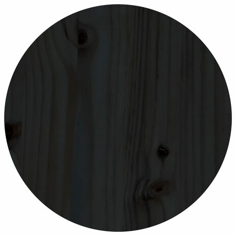 Salontafel Ø 35x35 cm massief grenenhout zwart 6