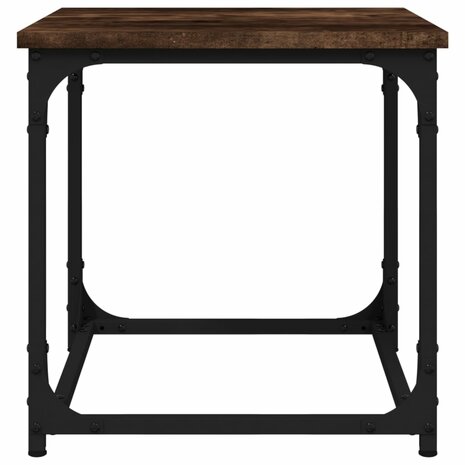 Salontafel 40x40x40 cm bewerkt hout gerookt eikenkleurig 5