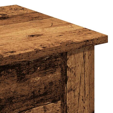 Salontafel 40x40x42 cm bewerkt hout oud houtkleurig 7