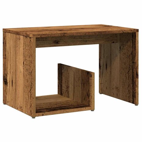 Bijzettafel 59x36x38 cm bewerkt hout oud houtkleurig 6