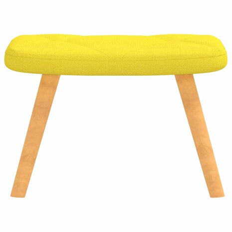 Relaxstoel met voetenbank stof mosterdgeel 7