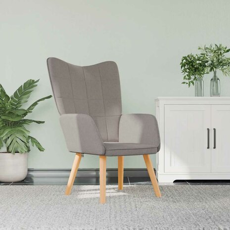 Relaxstoel stof taupe 1