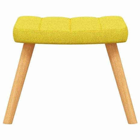 Relaxstoel met voetenbank stof mosterdgeel 8