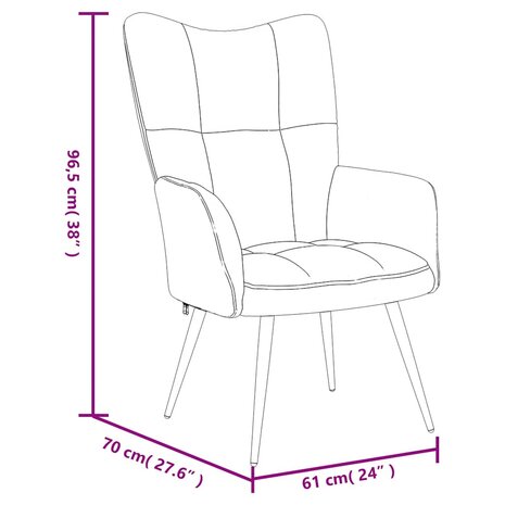 Relaxstoel fluweel zwart 8