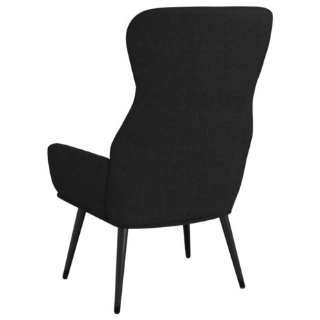 Relaxstoel stof zwart 5