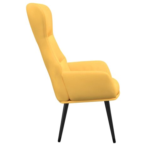 Relaxstoel stof mosterdgeel 4
