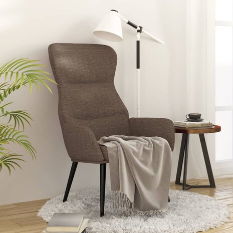 Relaxstoel stof taupe 1