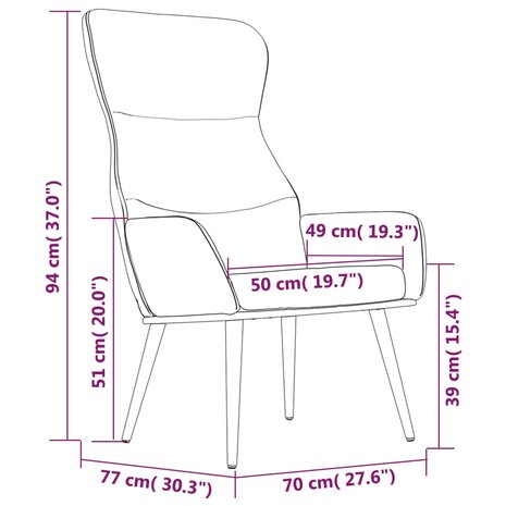 Relaxstoel stof taupe 8