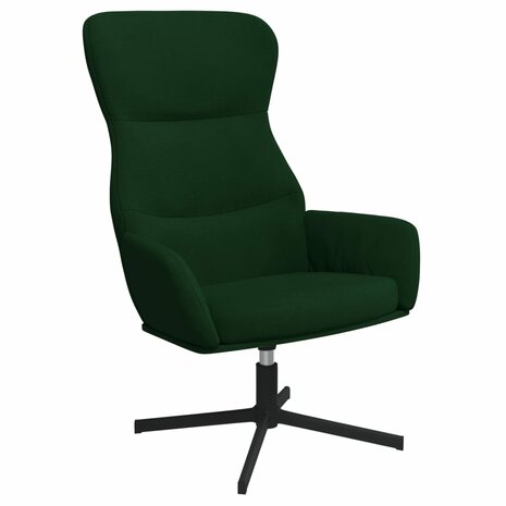 Relaxstoel fluweel donkergoen 2