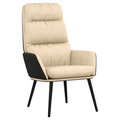 Relaxstoel stof crèmekleurig 2