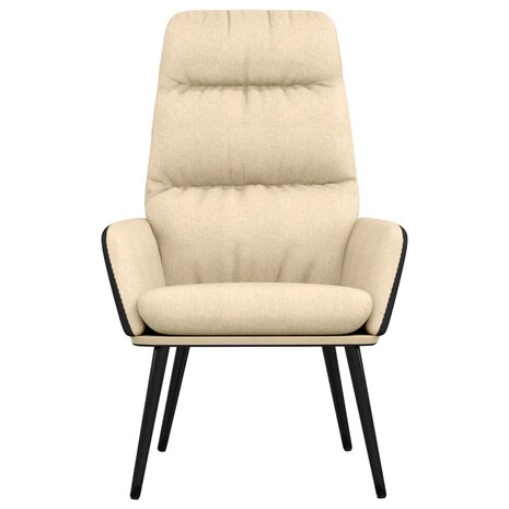 Relaxstoel stof crèmekleurig 3