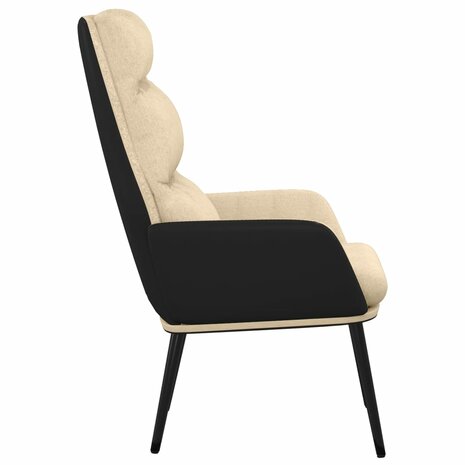Relaxstoel stof crèmekleurig 4